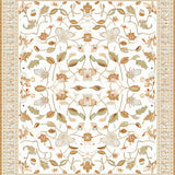 Chic Floral Boho Entryway with Layered Beige and Khaki Petal(Beige)