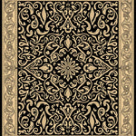 Paisley Motif with Classic Teardrop Swirl Arrangements (Black) - ODIKA