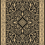 Paisley Motif with Classic Teardrop Swirl Arrangements (Black) - ODIKA