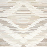 Boho Inspired Tasseled Floor with Geometric Chevron and Neutral Colors(Beige)