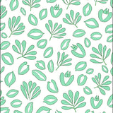 Floral Mosaic Whimsy with Interlocking Petal and Leafy Arabesques (Green)