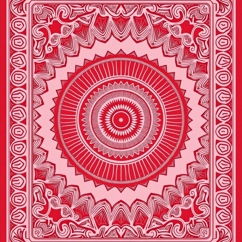 Boho Sunburst Radial Decorative Embellishment (Red) - ODIKA