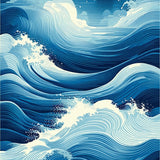 Serene Turquoise Wave Arrangement(Blue)