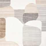 Chic Aesthetic White and Beige Designer Floor(Beige)