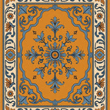 Traditional Damask Floral Swirl Inspired Elegant(Orange)