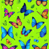 Charming Colorful Insect Motif Design(Blue)