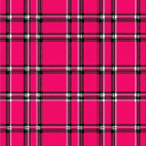 Festive Tartan Accent Featuring Crosshatch Grid Motifs(Pink)