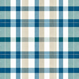 Contemporary Plaid Area with Layered Blue and Beige Checkered Design(Blue)