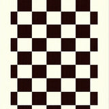 Modern Checker with Cream and Chocolate Tones(Black)