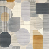 Elegant Beige and Grey Modern Geometric Spotted(Gray)