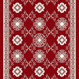 Festive Nordic Inspired Interlocking Motifs with Vintage Charm(Red)