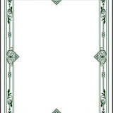 Refined Art Inspired Motifs with Botanical Embellishments (Green)