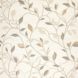 Abstract Foliage Area Round Portable for Any Deck Space(Beige)