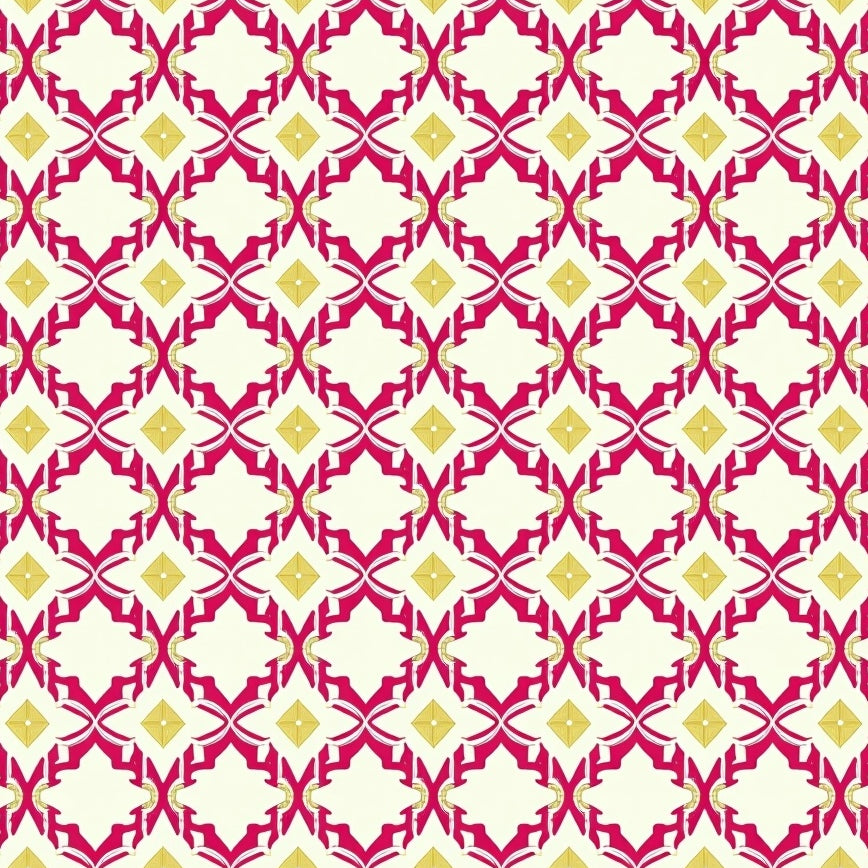 Boho Inspired Trellis with Subtle Southwestern (Pink) - ODIKA