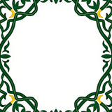 Enchanted Foliage Labyrinth Curved Border Artistic Impression (Green) - ODIKA