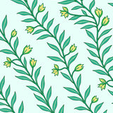 Botanical Vine Trellis Floor with Climbing Ivy Motifs(Green)