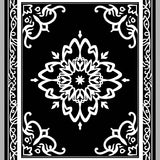 Luxurious Medallion Bordered Transitional Sophisticated Accent (Black)