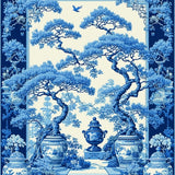 Serene Green Pastoral Design Accent(Blue)