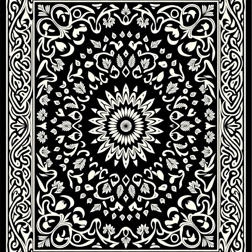 Eclectic Paisley Whimsical Enchanted Mystical Jewel (Black) - ODIKA