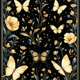 Whimsical Floral Bug Motif(Gold)