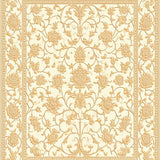 Willow Damask Beige with Ornate Design(Beige)
