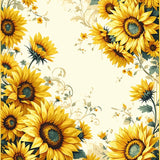 Artistic Sunflower Door Mat in Half Circle Shape for Welcoming Spaces(Yellow)