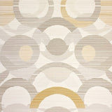 Beige Round Featuring Modern Minimalist Circular Line Art Design(Beige)