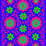 Abstract Kaleidoscope Bloom Design with Symmetrical Florals (Pink)