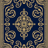 Ornate Baroque Scrollwork Filigree Majesty(Blue)