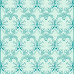 Elegant Damask Inspired Motif with Curved Floral Silhouettes (Blue) - ODIKA