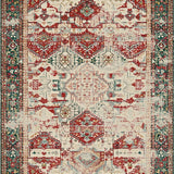 Boho Chic Area Low Pile Abstract Print(Red)