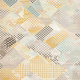 Abstract Rhombus Contemporary Beige Geometric Area(Yellow)
