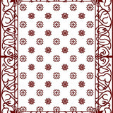 Frosted Berry Vine Lattice Yuletide Art Nouveau Design(White)