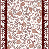 Enchanting Swirl Paisley Decorative Artistic Creation (Brown)
