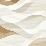 Cozy Cream Deluxe Area With Contemporary Abstract Wavy(Beige)