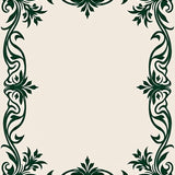 Distressed Arabesque Scroll Design Anti Slip(Green)