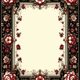 Gothic Inspired Floral Elegance(Beige)