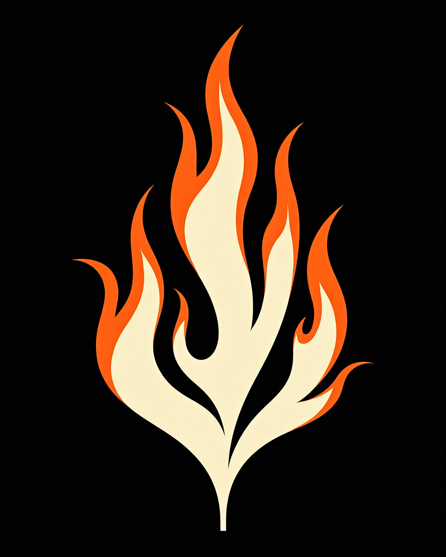 Candle Flame Decorative Covering with Pointed Top Detail (Orange) - ODIKA