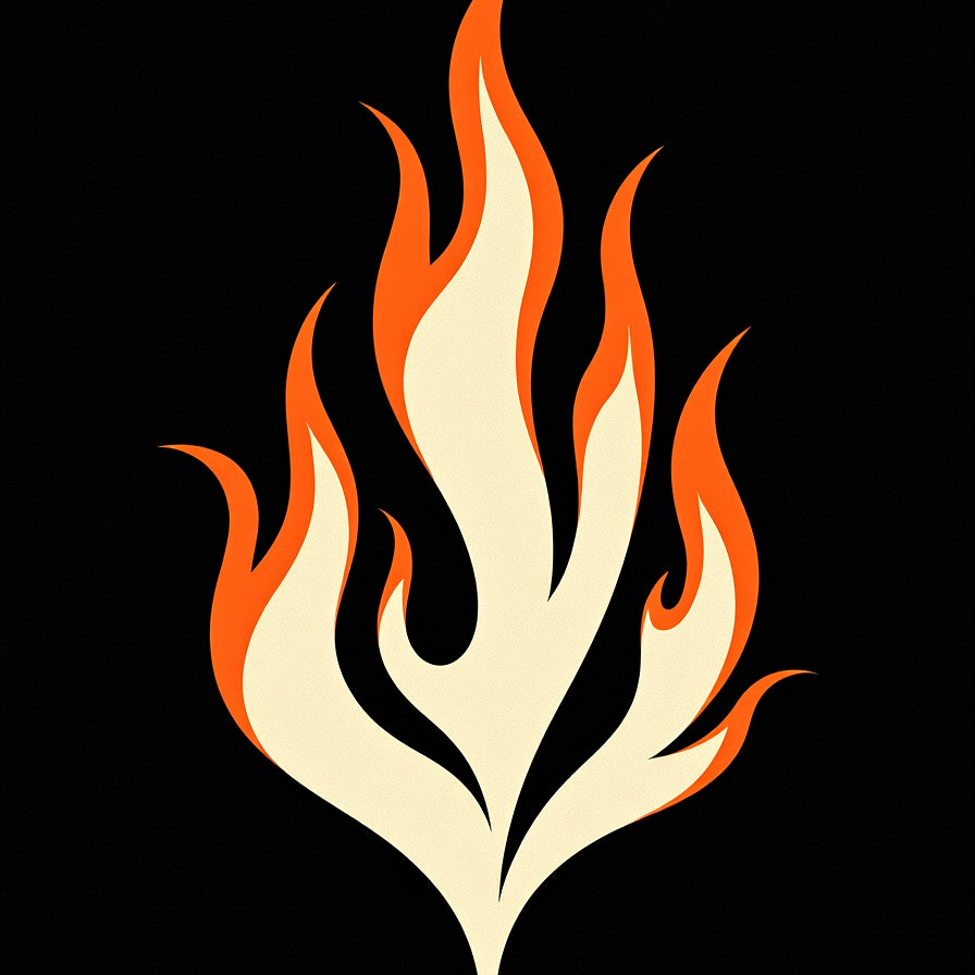 Candle Flame Decorative Covering with Pointed Top Detail (Orange) - ODIKA