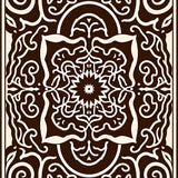 Elegant Swirling Medallion Classic Wave(Brown)