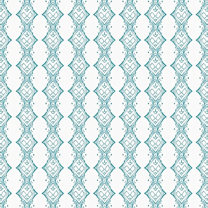 Lattice Trellis Design with Interlocking Chain Motifs (Blue) - ODIKA
