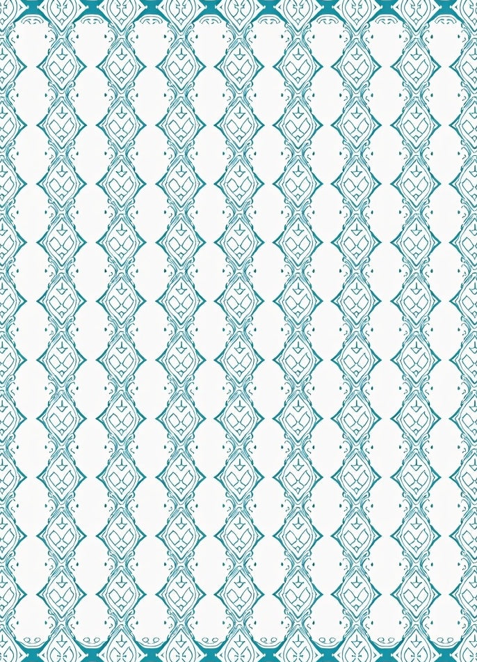 Lattice Trellis Design with Interlocking Chain Motifs (Blue) - ODIKA