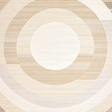 Minimalist Round With Concentric Circular Motifs And Creamy Beige Palette(Beige)