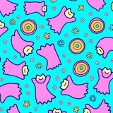 Festive Flashing Mischievous Kitten Dinner Scene(Turquoise)