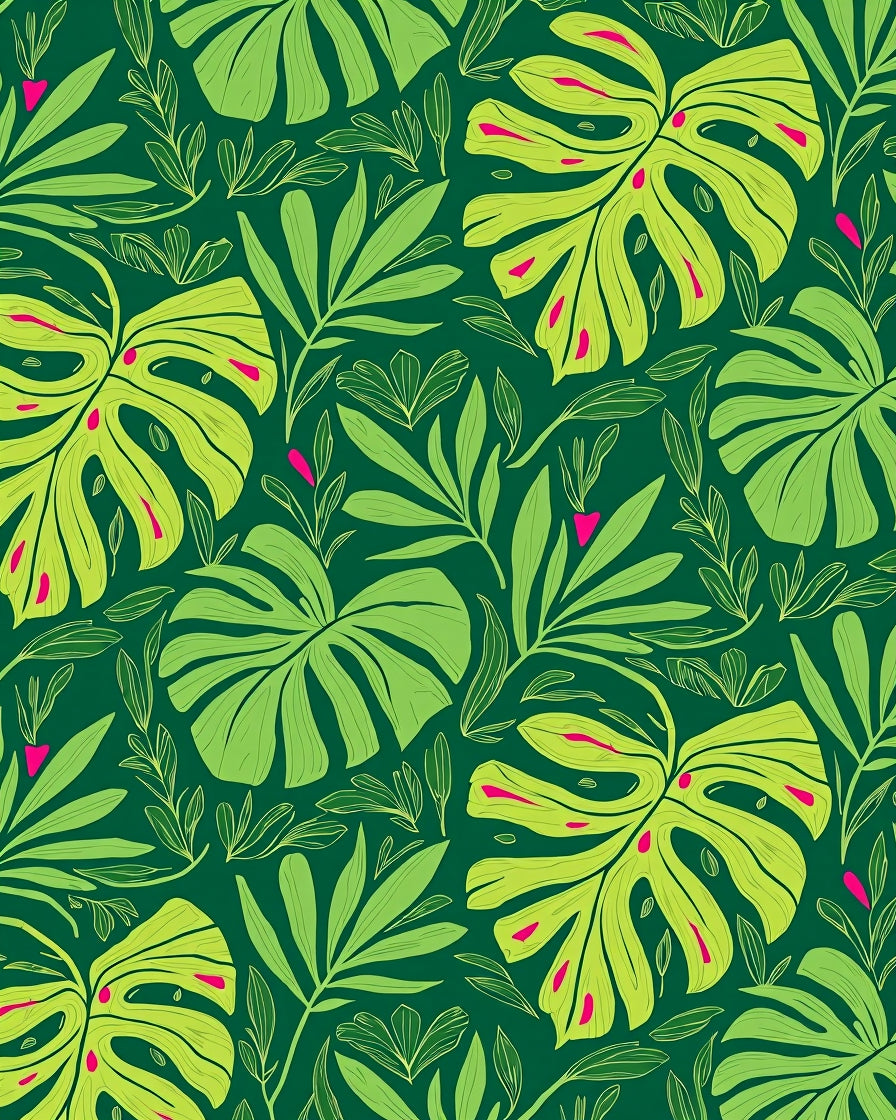 Exotic Rainforest Leaf Flourish Botanical (Green) - ODIKA