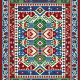 Colorful Geometric Shower Mat Flannel Non Slip(Red)