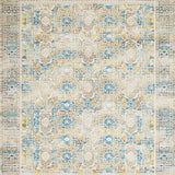 Contemporary Artistic Beige and Azure Area(Beige)