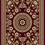 Traditional Rosette with Interlocking Petal Design(Burgundy)