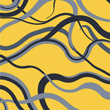 Exquisite Marble Swirl Decorative Fuzzy Elegant Modern Accent (Yellow)