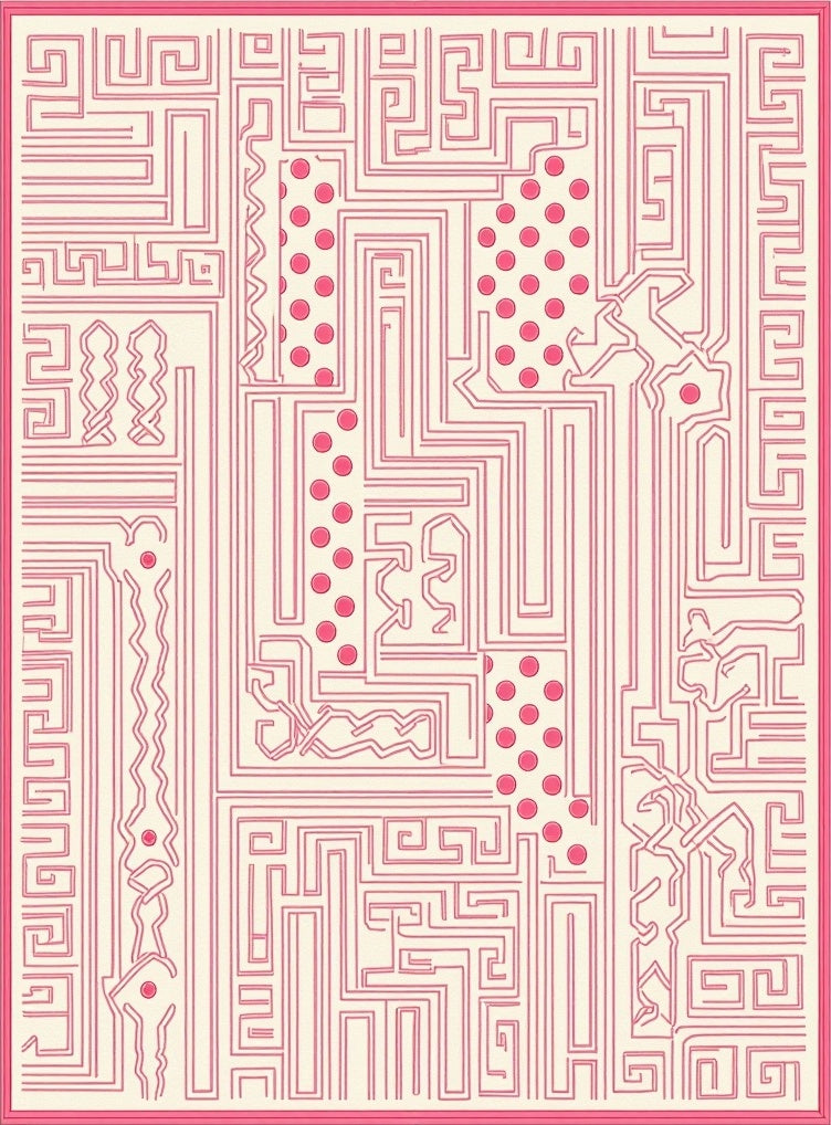 Labyrinth Crosshatch (Pink) - ODIKA